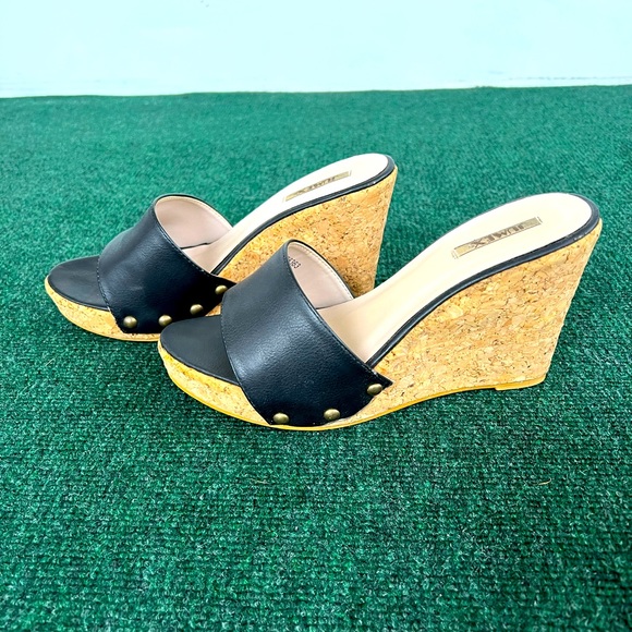 JUMEX cork wedge in black size 8.5/9 - Picture 1 of 3